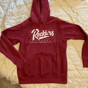 Young and reckless maroon hoodie